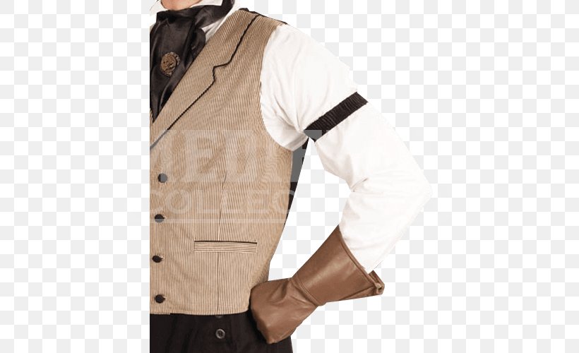 Jacket Clothing Sleeve Garter Steampunk Costume, PNG, 500x500px, Jacket, Beige, Button, Clothing, Clothing Accessories Download Free