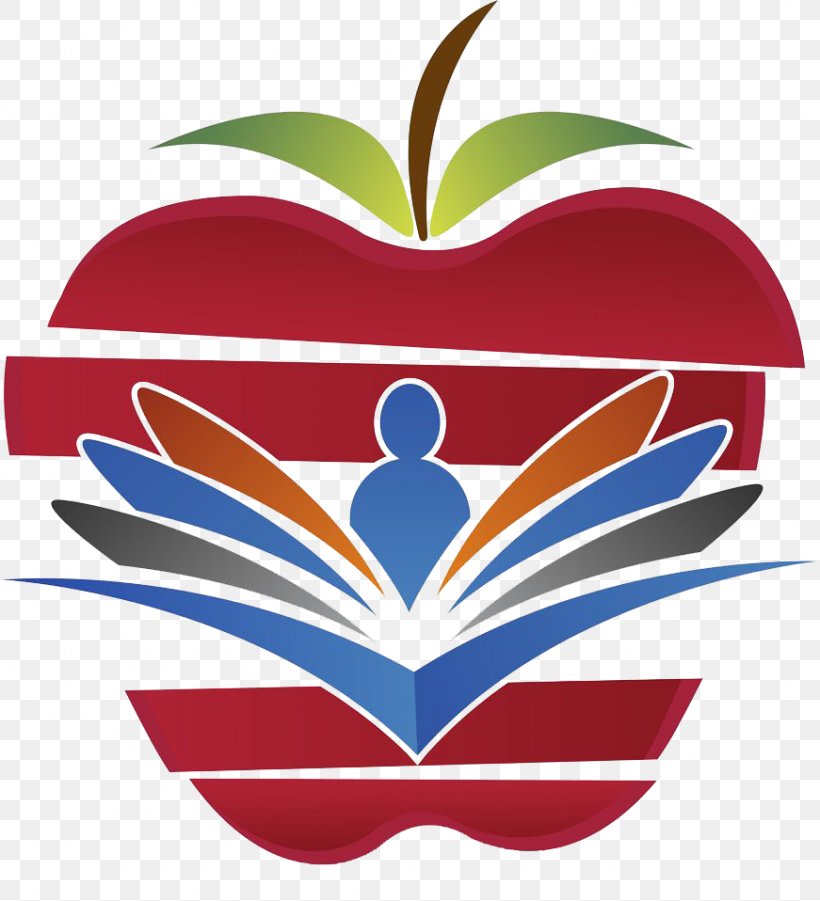 Logo Education Apple Illustration, PNG, 871x958px, Watercolor, Cartoon, Flower, Frame, Heart Download Free