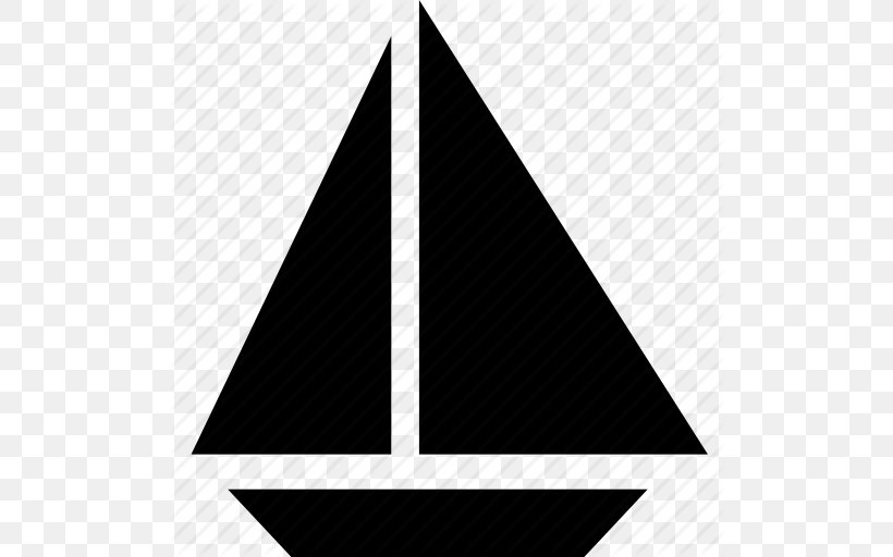 Sailboat Sailing Ship, PNG, 512x512px, Sail, Black, Black And White, Boat, Boating Download Free