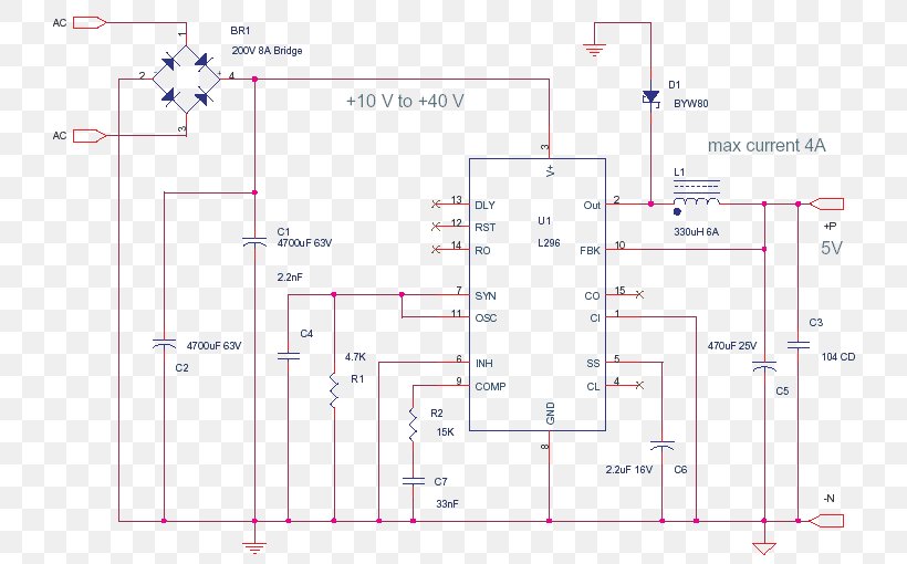 Switched-mode Power Supply Voltage Regulator Power Converters Electronic Circuit Line, PNG, 738x510px, Switchedmode Power Supply, Area, Diagram, Electric Power, Electronic Circuit Download Free