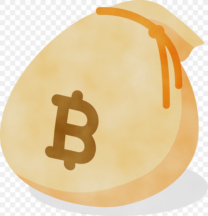 Orange, PNG, 2879x3000px, Bitcoin, Orange, Paint, Virtual Currency, Watercolor Download Free
