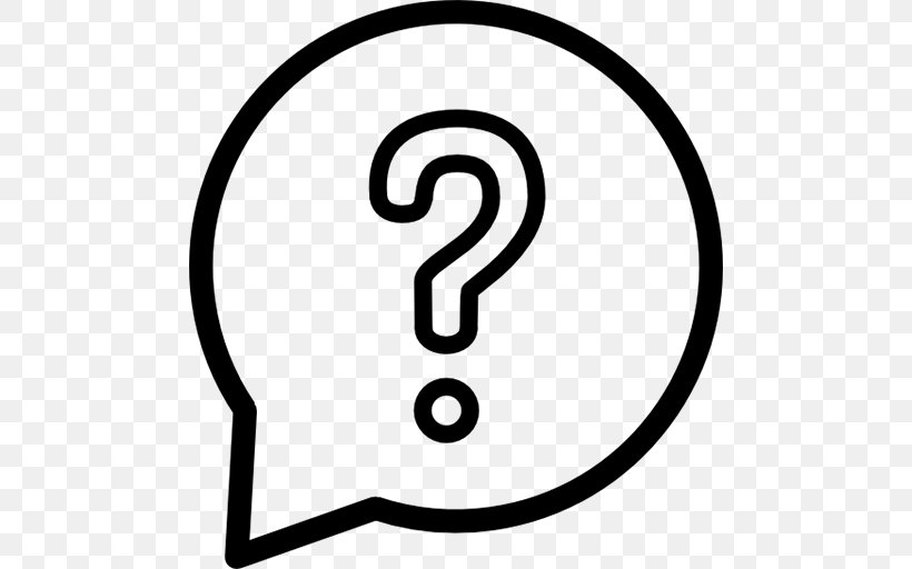 Question Mark Speech Balloon, PNG, 512x512px, Question Mark, Area, Black And White, Cartoon, Comics Download Free