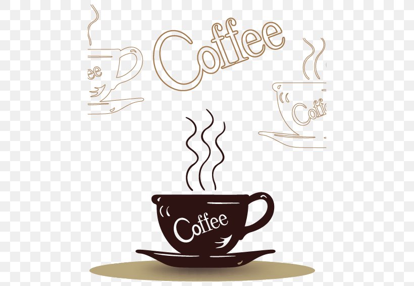 Coffee Cup Cafe Clip Art, PNG, 568x568px, Coffee, Art, Brand, Cafe, Caffeine Download Free