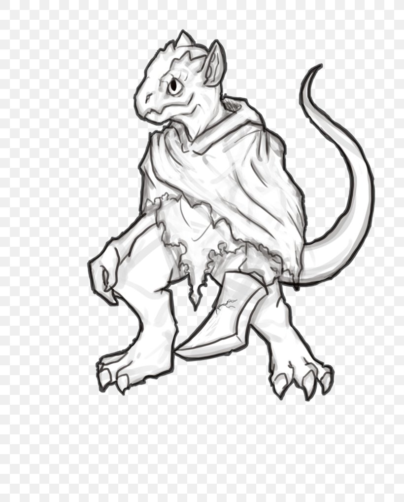 Line Art Drawing Kobold Sketch, PNG, 786x1017px, Line Art, Animal ...