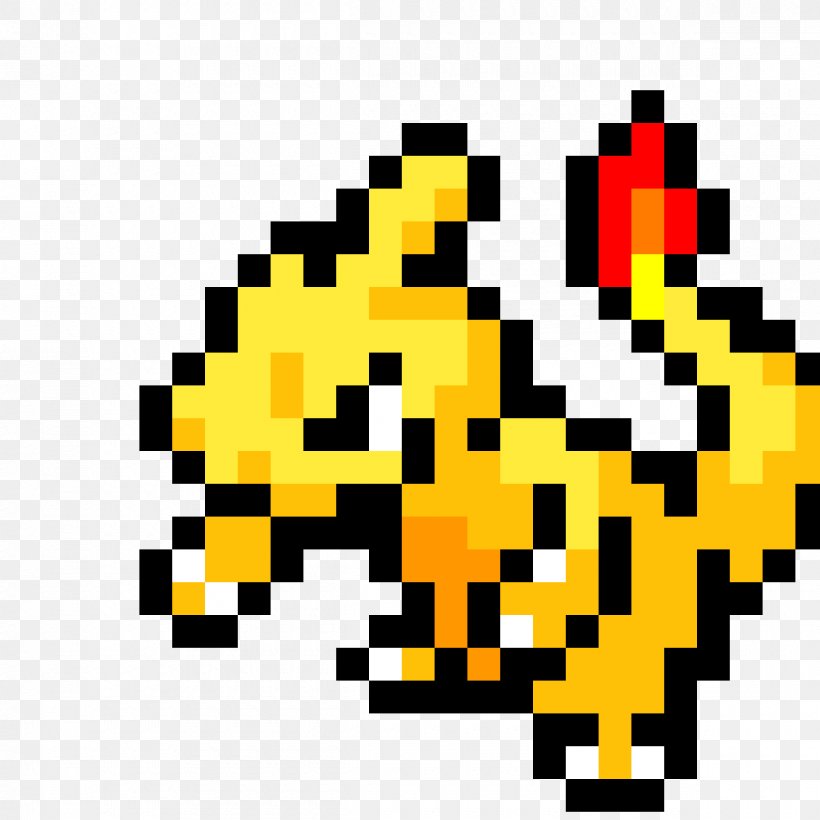Pokemon Charmeleon Pixel Art Grid - Pixel Art Grid Gallery