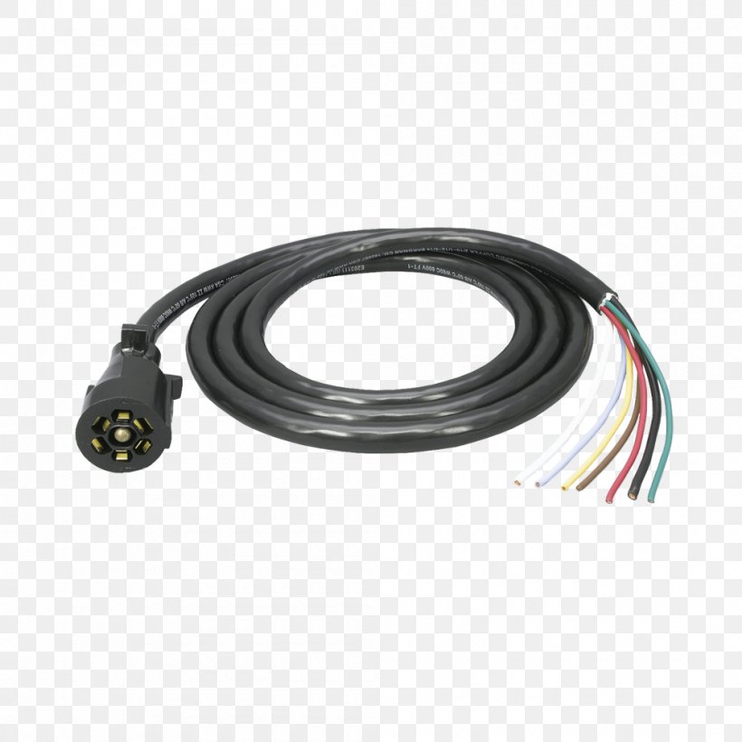 Electrical Connector Electrical Wires & Cable Trailer Connector AC Power Plugs And Sockets Cable Harness, PNG, 1000x1000px, Electrical Connector, Ac Power Plugs And Sockets, Adapter, Cable, Cable Harness Download Free