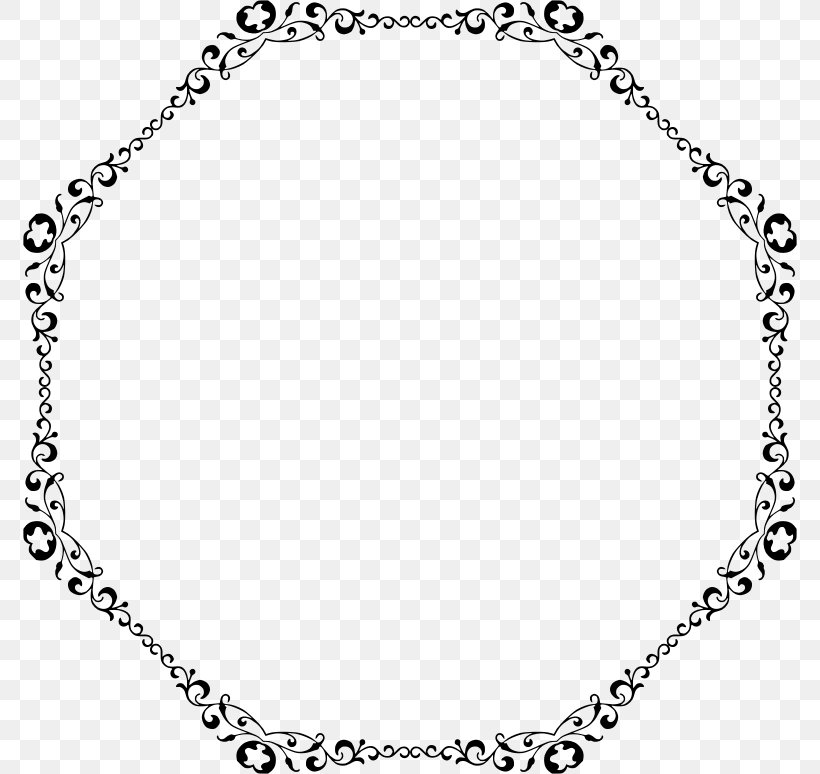 Borders And Frames Decorative Arts Clip Art, PNG, 774x774px, Borders And Frames, Area, Black, Black And White, Body Jewelry Download Free