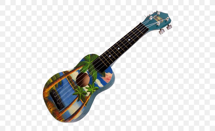 Ukulele Acoustic Guitar Cuatro Tiple Acoustic-electric Guitar, PNG, 500x500px, Watercolor, Cartoon, Flower, Frame, Heart Download Free