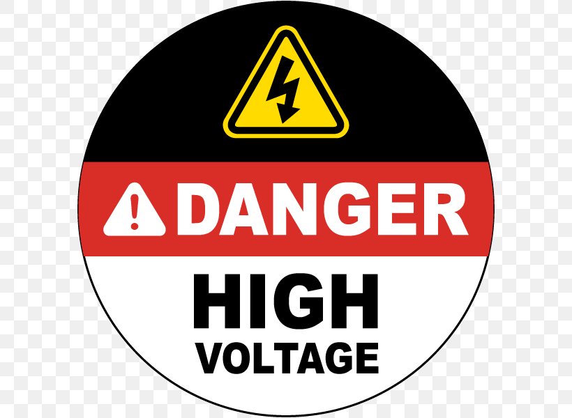 Danger! High Voltage Hazard Clip Art, PNG, 600x600px, High Voltage, Area, Brand, Danger High Voltage, Electrical Safety Download Free