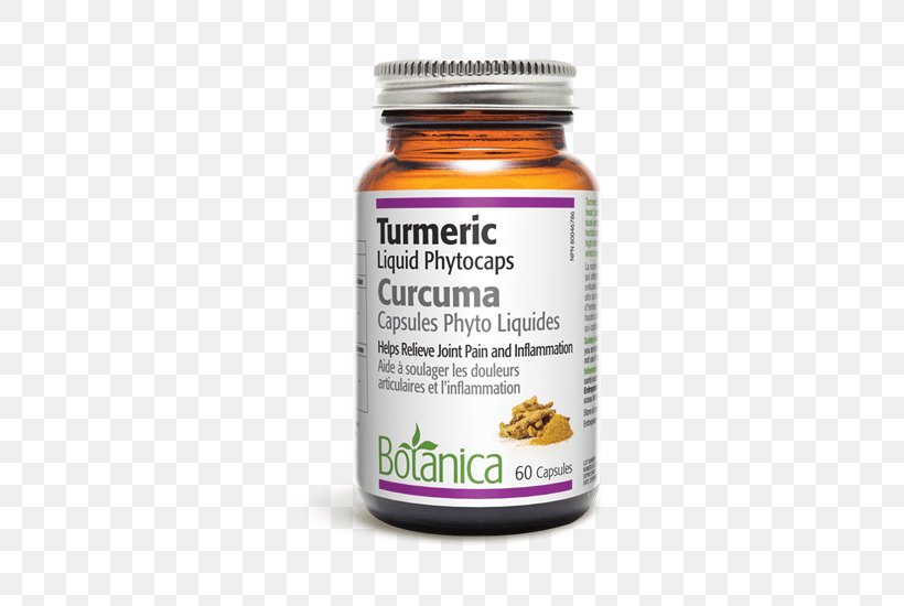Dietary Supplement Botanica Turmeric Liquid Phytocaps, PNG, 550x550px, Dietary Supplement, Capsule, Curcumin, Extract, Ginger Download Free