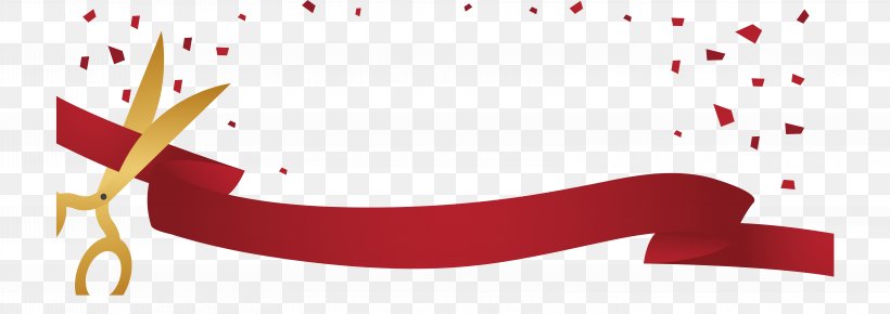 Euclidean Vector Opening Ceremony Ribbon Clip Art, PNG, 6459x2288px, Opening Ceremony, Brand, Material, Red, Ribbon Download Free