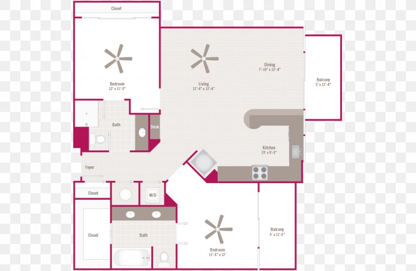 Floor Plan Sixty11th Luxury Midtown Apartments Window, PNG, 1000x650px, Floor Plan, Apartment, Area, Atlanta, Bedroom Download Free