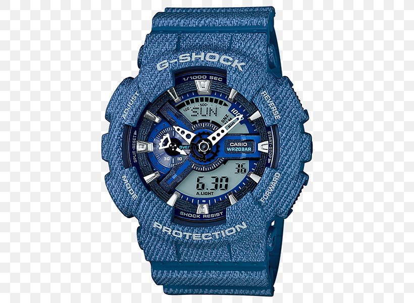 G-Shock GA-110DC Casio Shock-resistant Watch, PNG, 500x600px, Gshock, Analog Watch, Blue, Brand, Casio Download Free