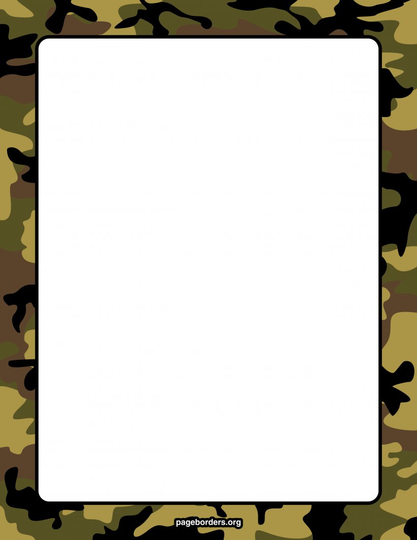 Military Camouflage Clip Art, PNG, 2550x3300px, Camouflage, Border, Drawing, Free Content, Hunting Download Free