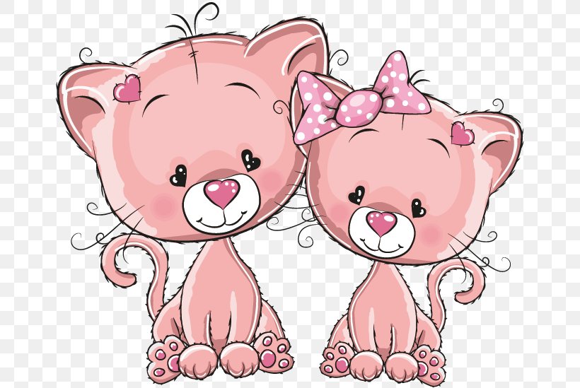 Cartoon Animals Vector Material Couple, PNG, 662x549px, Watercolor, Cartoon, Flower, Frame, Heart Download Free