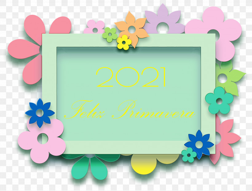 Picture Frame, PNG, 3000x2275px, 2021 Spring Frame, Happy Spring, Cartoon, Image Sharing, Motif Download Free