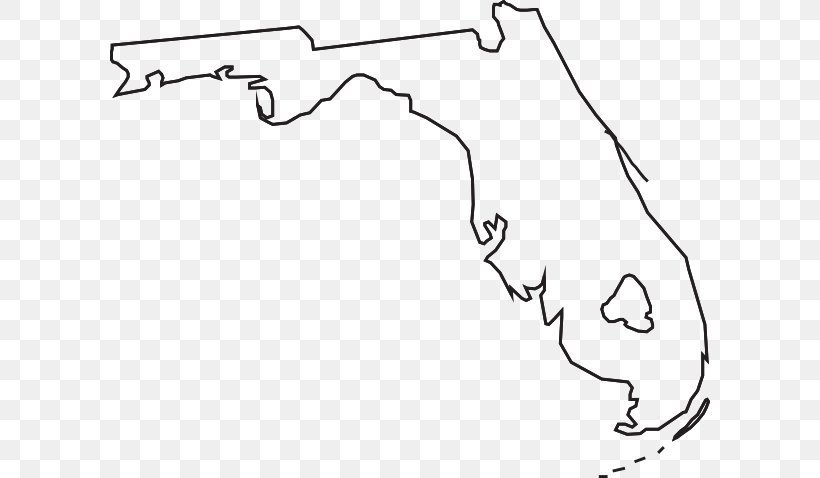 Florida Map Clip Art, PNG, 600x478px, Florida, Area, Black, Black And White, Blank Map Download Free