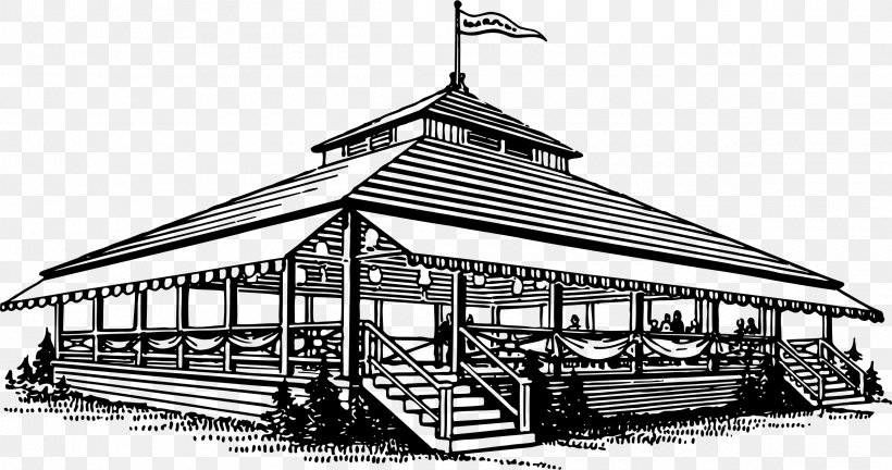 Pavilion Line Art Clip Art, PNG, 2400x1266px, Pavilion, Architecture, Black And White, Building, Chinese Pavilion Download Free