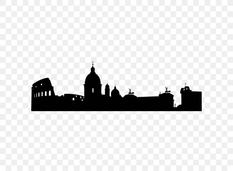 Rome St. Peter's Basilica Silhouette Skyline, PNG, 600x600px, Rome, Art, Black And White, Brand, City Download Free