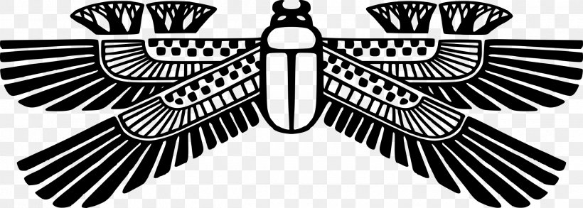 Ancient Egypt Scarab Symbol Clip Art, PNG, 2400x860px, Ancient Egypt, Ancient Egyptian Deities, Anubis, Bird, Black And White Download Free