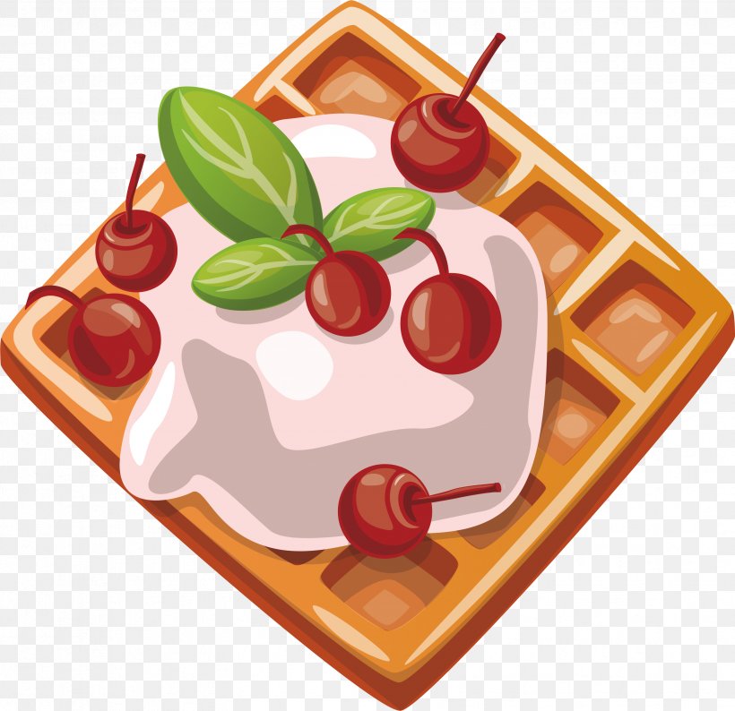 Ice Cream Belgian Waffle Belgian Cuisine Breakfast, PNG, 3317x3214px, Ice Cream, Belgian Cuisine, Belgian Waffle, Berry, Breakfast Download Free