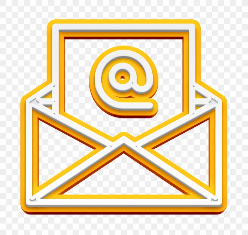 Online Marketing Elements Icon Mail Icon Email Icon, PNG, 1294x1228px, Mail Icon, Email Icon, Rectangle, Symbol, Yellow Download Free