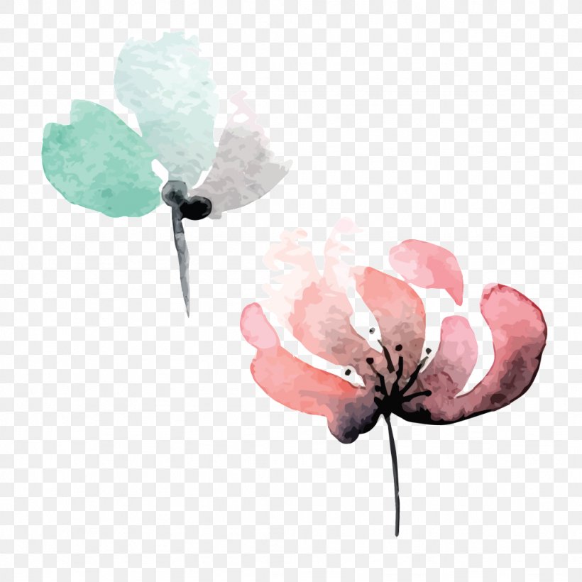 Petal Watercolor Painting Flower, PNG, 1024x1024px, Petal, Cartoon, Drawing, Flora, Flower Download Free