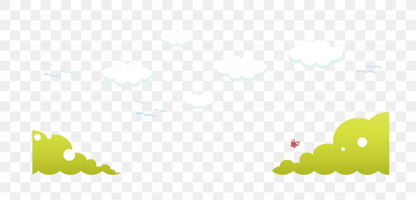 Cloud Euclidean Vector Download Gratis, PNG, 3944x1902px, Yellow, Area, Grass, Green, Pattern Download Free