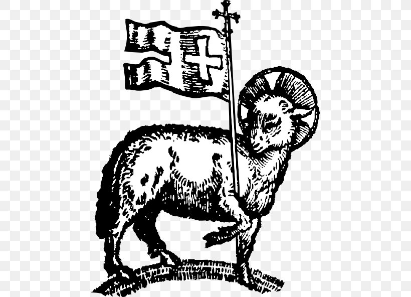 Sheep Lamb Of God Passover Sacrifice Lamb And Mutton Paschal Candle, PNG, 456x592px, Sheep, Art, Black And White, Camel Like Mammal, Carnivoran Download Free