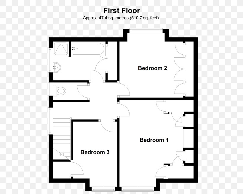 Bedroom Floor Plan Bathroom House, PNG, 520x656px, Bedroom, Area, Bathroom, Black And White, Cloakroom Download Free