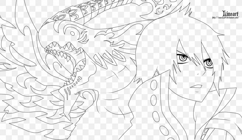 Line Art Drawing Black And White Coloring Book Fairy Tail, PNG, 1400x814px, Watercolor, Cartoon, Flower, Frame, Heart Download Free