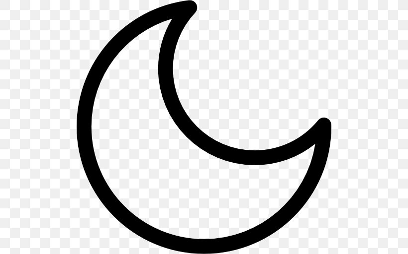 Moon Crescent Shape, PNG, 512x512px, Moon, Black And White, Crescent, Lunar Phase, Monochrome Download Free