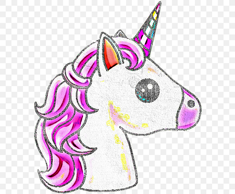 Unicorn, PNG, 588x676px, Pink, Animal Figure, Head, Line Art, Magenta Download Free