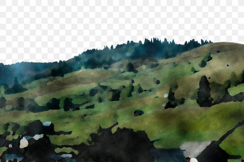 Nature Watercolor Paint Hill Wilderness Mountain, PNG, 1880x1253px, Nature, Highland, Hill, Hill Station, Landscape Download Free