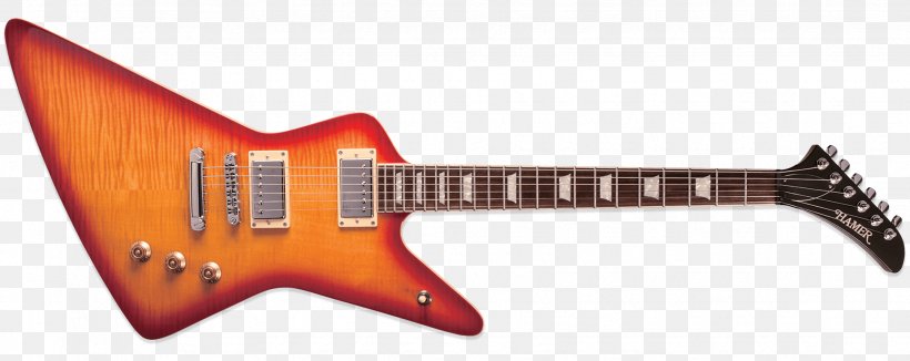 Electric Guitar Hamer Guitars Sunburst Acoustic Guitar, PNG, 1851x738px, Electric Guitar, Acoustic Electric Guitar, Acoustic Guitar, Acousticelectric Guitar, Archtop Guitar Download Free