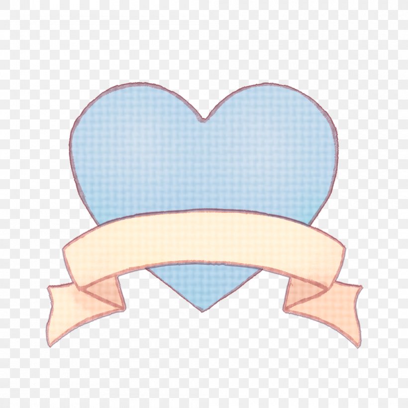 Hand Painted Heart With Ribbon Band., PNG, 1000x1000px, Watercolor, Cartoon, Flower, Frame, Heart Download Free