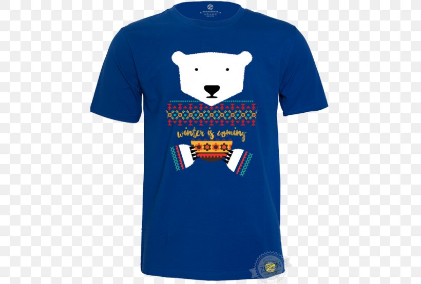 T-shirt Polar Bear Hoodie, PNG, 500x554px, Tshirt, Active Shirt, Bear, Blue, Brand Download Free