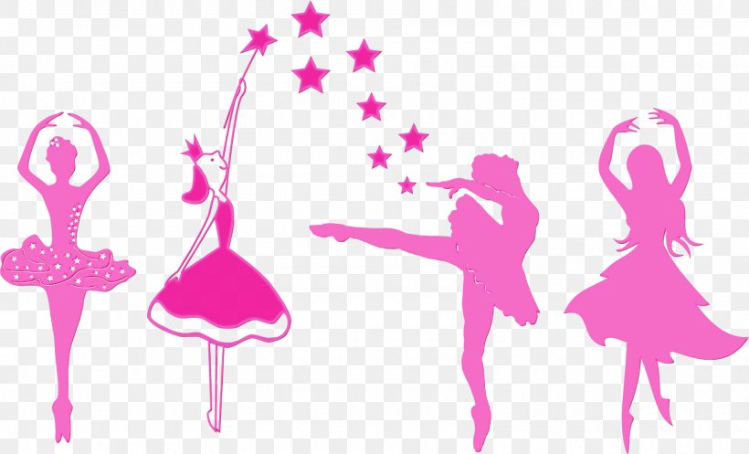 Pink Ballet Dancer Silhouette Dance Magenta, PNG, 1600x970px, Watercolor, Ballet Dancer, Dance, Dancer, Magenta Download Free