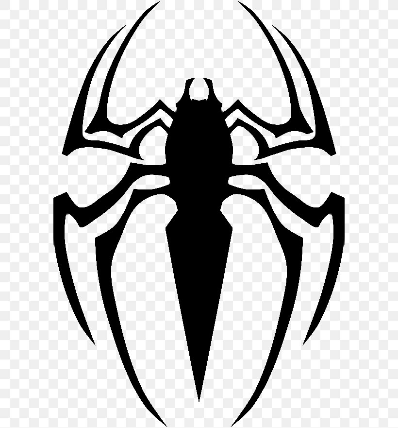 Spider-Man Vector Graphics Logo Image, PNG, 600x881px, Spiderman, Amazing Spiderman, Black, Blackandwhite, Crab Download Free