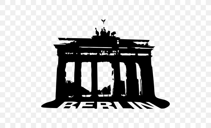 Brandenburg Gate Wall Decal Sticker TapeRay GmbH, PNG, 500x500px, Brandenburg Gate, Black And White, Brand, Decal, Germany Download Free