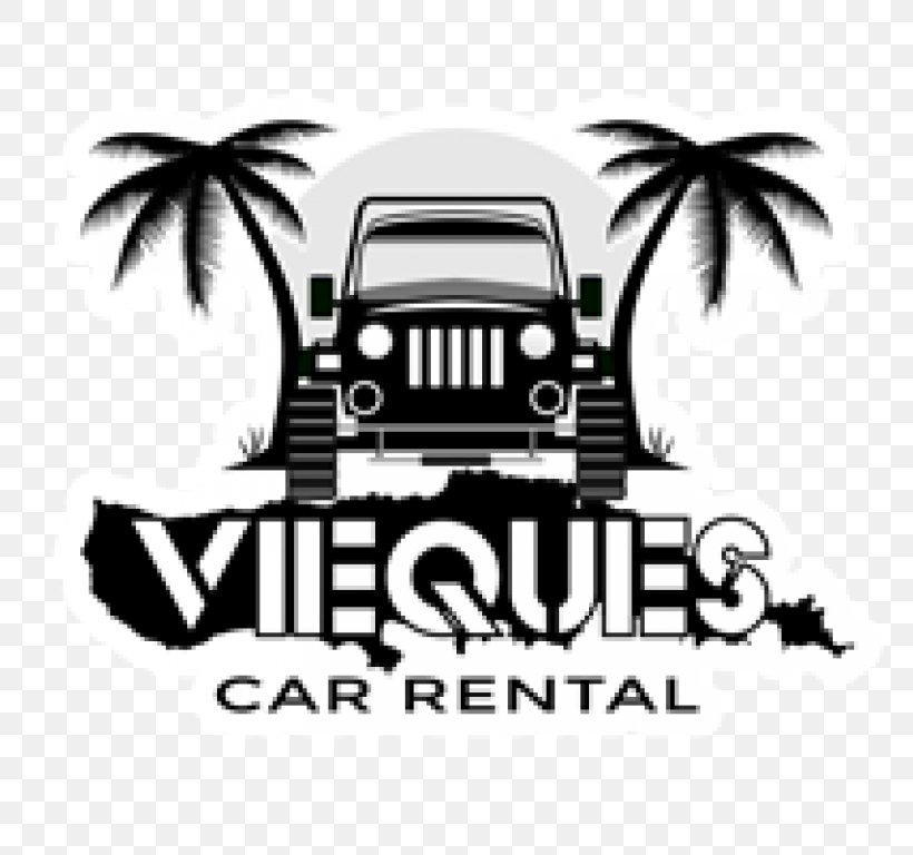 Vieques Car Rental Logo Jeep, PNG, 768x768px, Car, Automotive Design, Black And White, Brand, Car Rental Download Free
