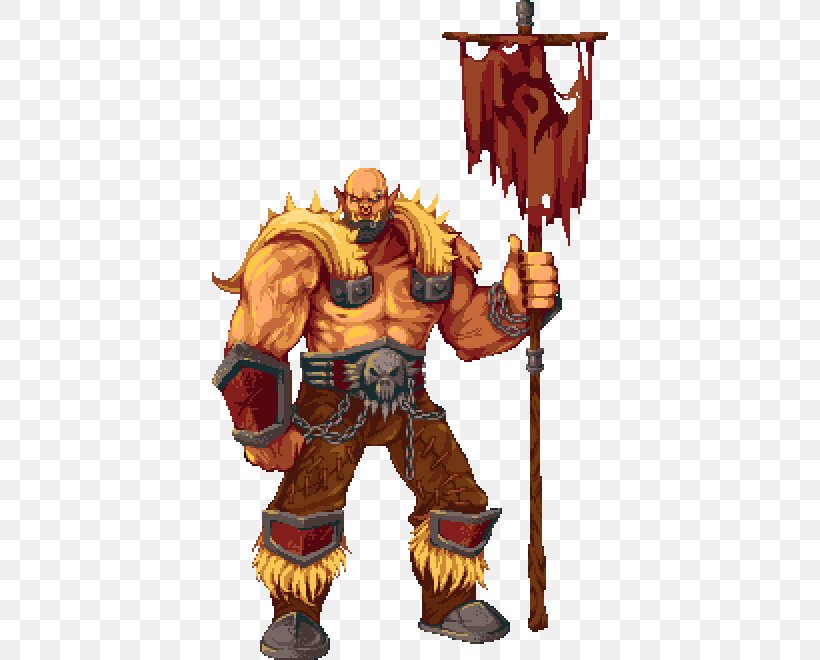 World Of Warcraft Grom Hellscream Heroes Of The Storm Garrosh Hellscream Pixel Art, PNG, 396x660px, World Of Warcraft, Action Figure, Art, Character, Conquistador Download Free