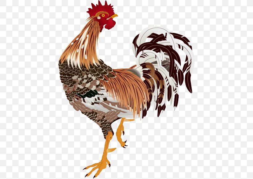 Rooster Chicken Nishiki Market 若冲: 生誕300年記念 Illustration, PNG, 444x582px, Rooster, Art, Beak, Bird, Chicken Download Free