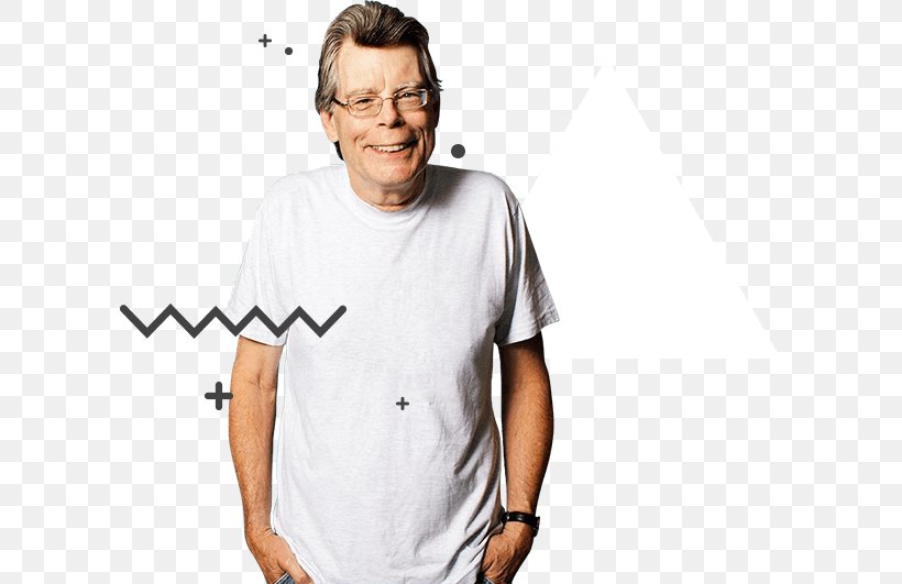 Stephen King Writer T-shirt Book Author, PNG, 601x531px, Stephen King, Arm, Author, Book, Clothing Download Free