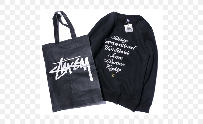 T-shirt Hoodie Sleeve Stüssy Bluza, PNG, 500x500px, Tshirt, Black, Bluza, Brand, Clothing Download Free