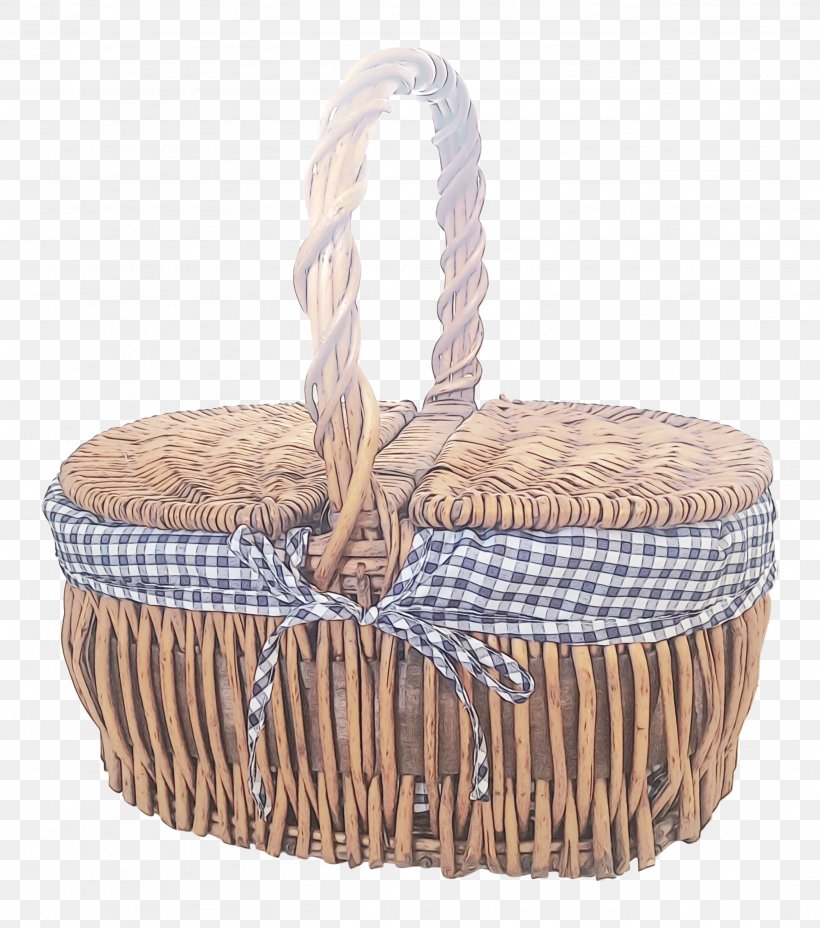 Wicker Basket Picnic Basket Storage Basket Hamper, PNG, 2596x2941px, Watercolor, Basket, Beige, Furniture, Gift Basket Download Free