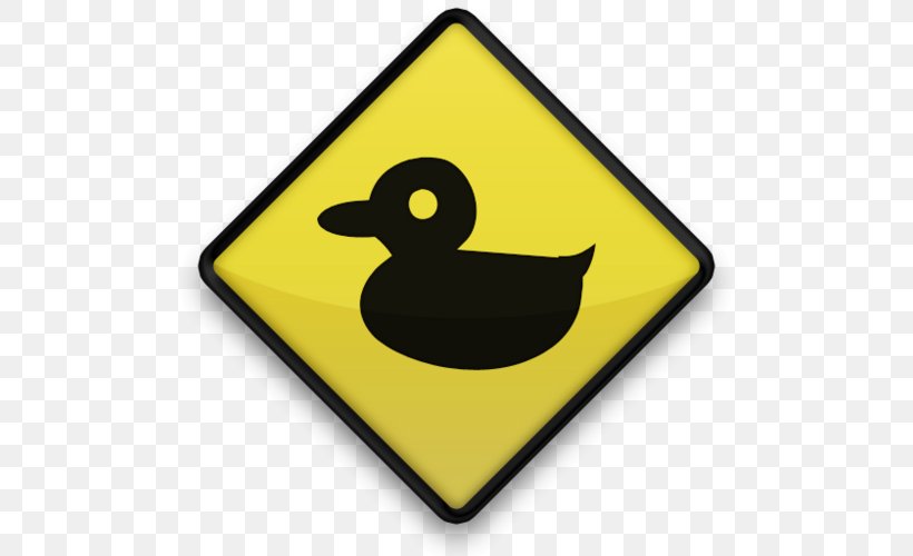 Duck Crossing Traffic Sign Warning Sign, PNG, 500x500px, Duck, Beak, Bird, Driving, Driving Test Download Free