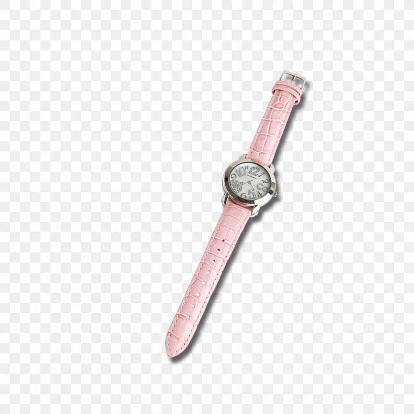 Watch White Time, PNG, 1000x1000px, Watch, Clock, Designer, Ese, Pink Download Free