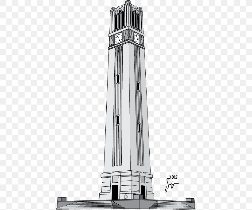 NC State Memorial Bell Tower Drawing, PNG, 453x683px, Bell Tower, Bell, Black And White, Building, Campus Download Free