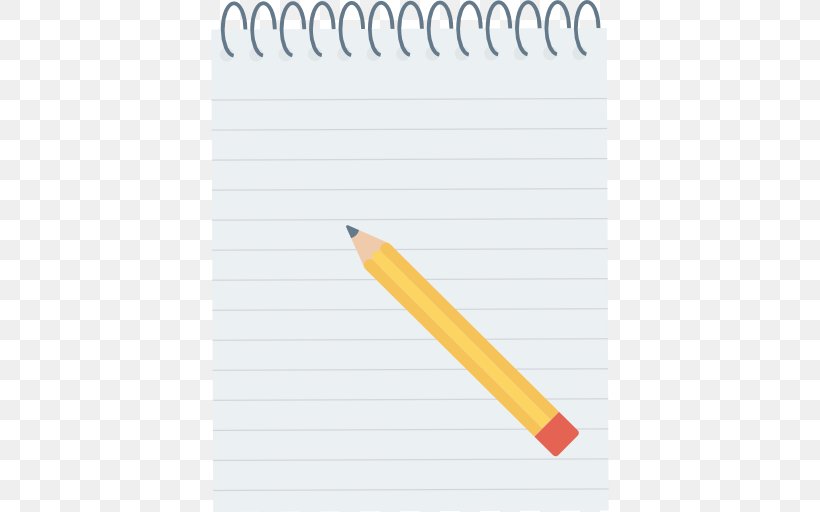 Pencil Notebook Product Design Line, PNG, 512x512px, Pencil, Notebook, Notepad, Text, Yellow Download Free